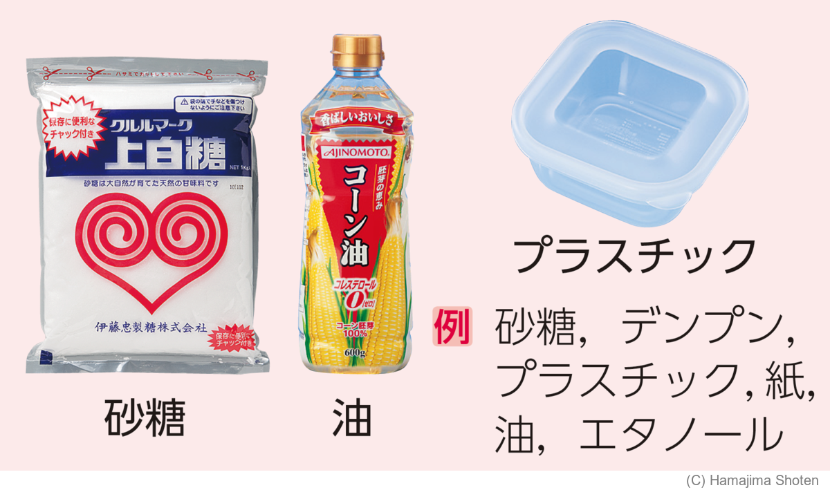 写真:有機物の例